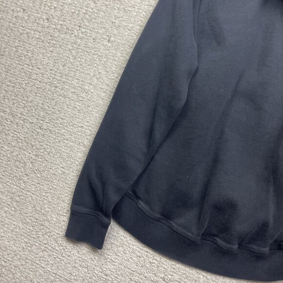 Under Armour Hoodie Mens S Black Funnel Neck Sweatshirt Graphic Logo Spell out - Picture 12 of 13